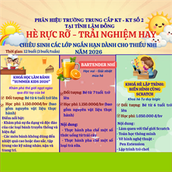 🍀 THÔNG BÁO CHIÊU SINH CÁC KHOÁ HỌC NHÍ - MÙA HÈ NĂM 2026 🍀